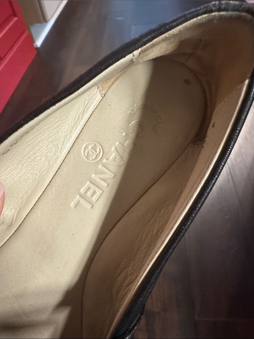 CHANEL Black Leather Mary Jane Flats with Rounded Toe - Picture 8 of 8